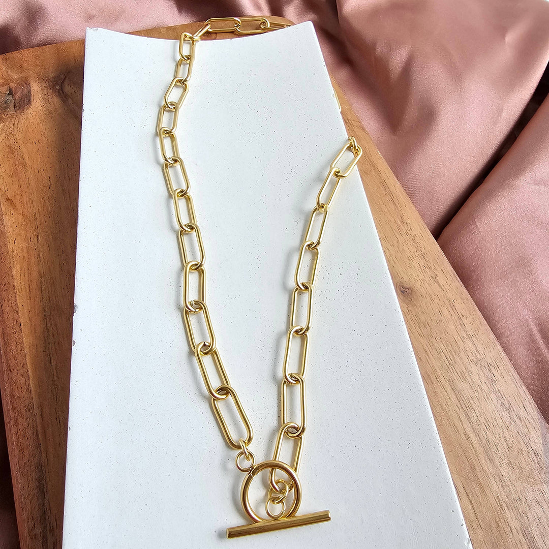 Luxe Chunky Paper Clip Chain - 18" - Gold