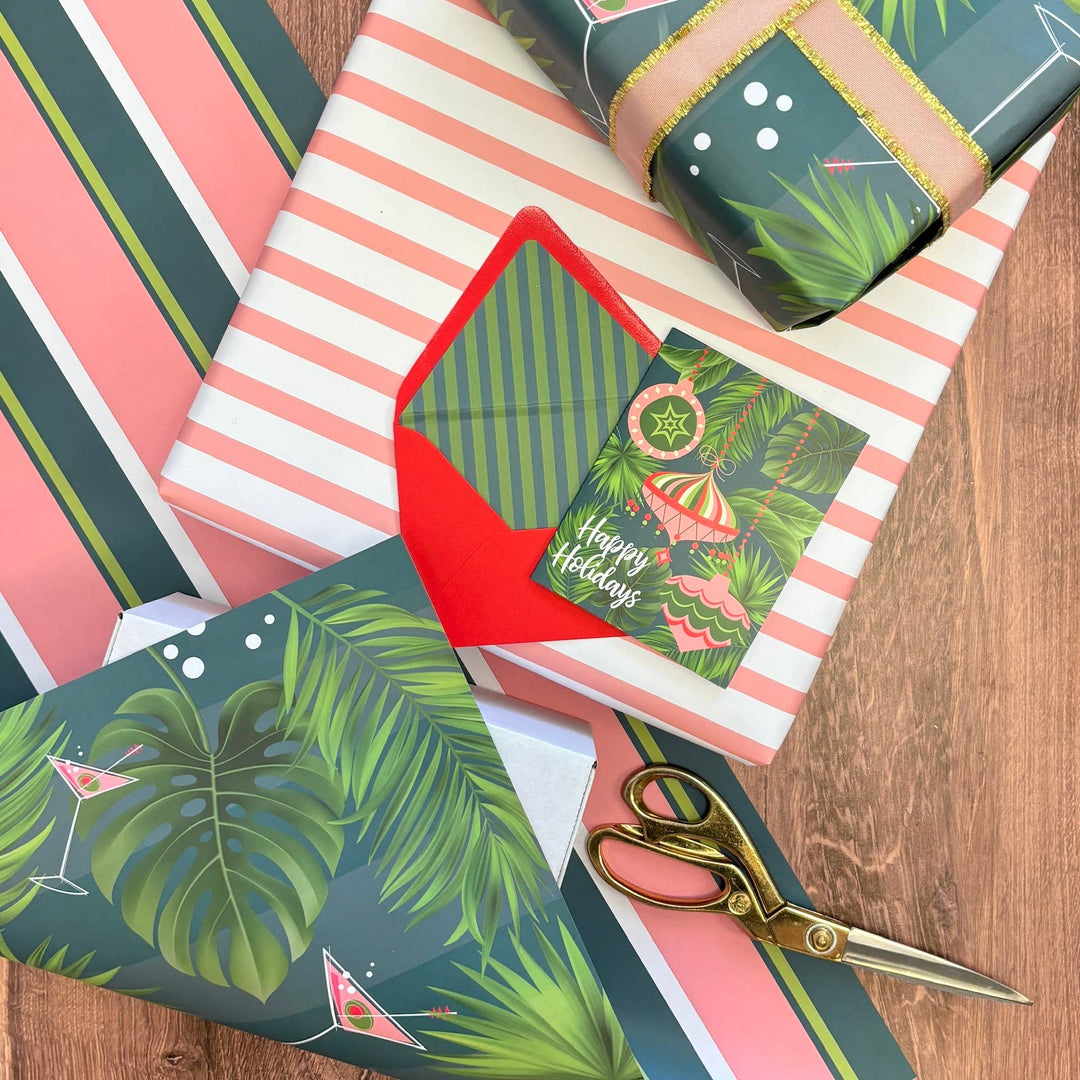Palm Springs Retro Ornament Holiday Greeting Card