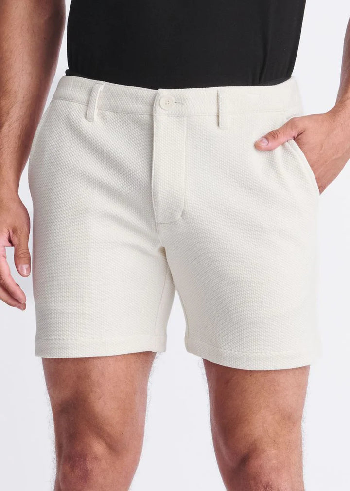 Parchment 6" Inseam Textured Stretch Knit Chino Shorts PM-2541