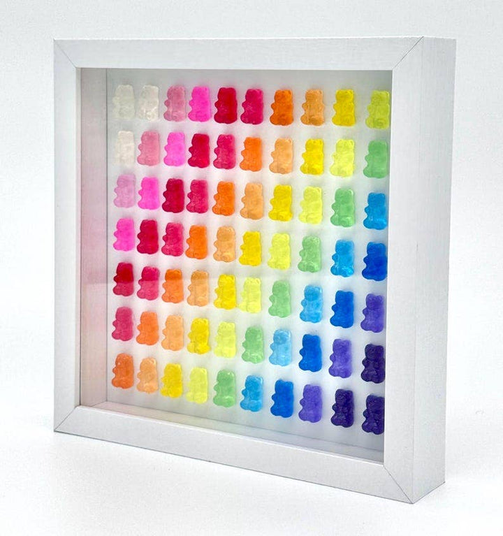 Hand-Sculpted Gummy Bear Resin Art Shadow Box