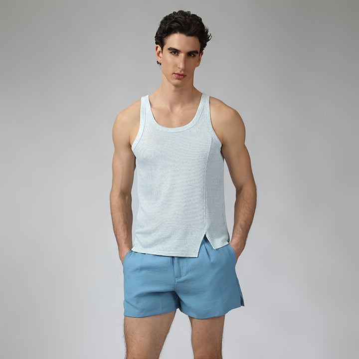 Sea Mist Pointillist Roxy Tank - Parke & Ronen