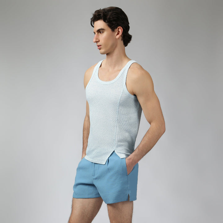 Sea Mist Pointillist Roxy Tank - Parke & Ronen