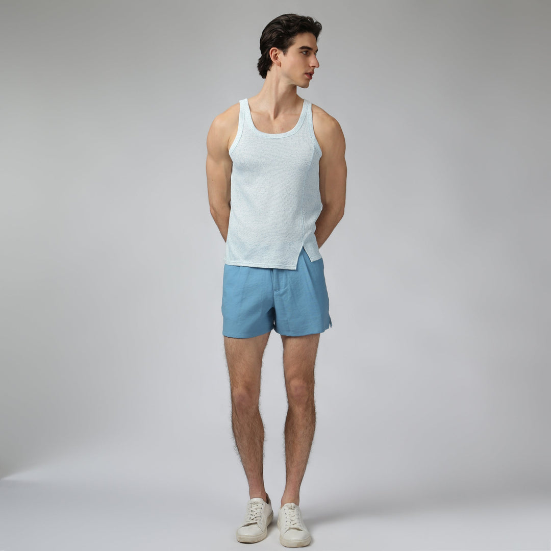 Sea Mist Pointillist Roxy Tank - Parke & Ronen