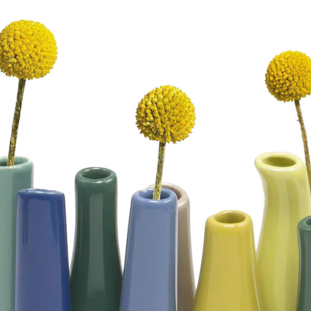 Pooley Colorful Bud Vase For Flower Arranging Rectangular
