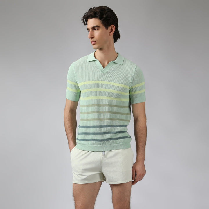 Mint Seabreeze Knit Polo - Parke & Ronen