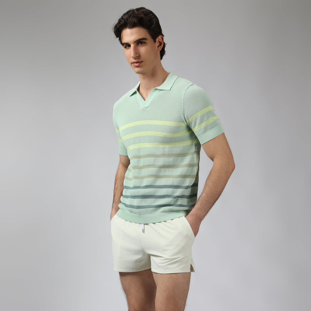 Mint Seabreeze Knit Polo - Parke & Ronen