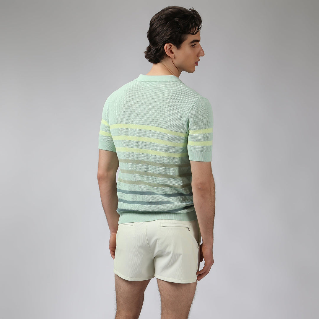 Mint Seabreeze Knit Polo - Parke & Ronen