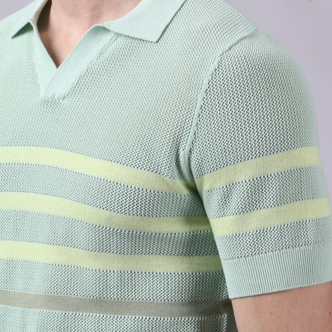 Mint Seabreeze Knit Polo - Parke & Ronen