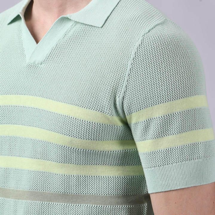 Mint Seabreeze Knit Polo - Parke & Ronen