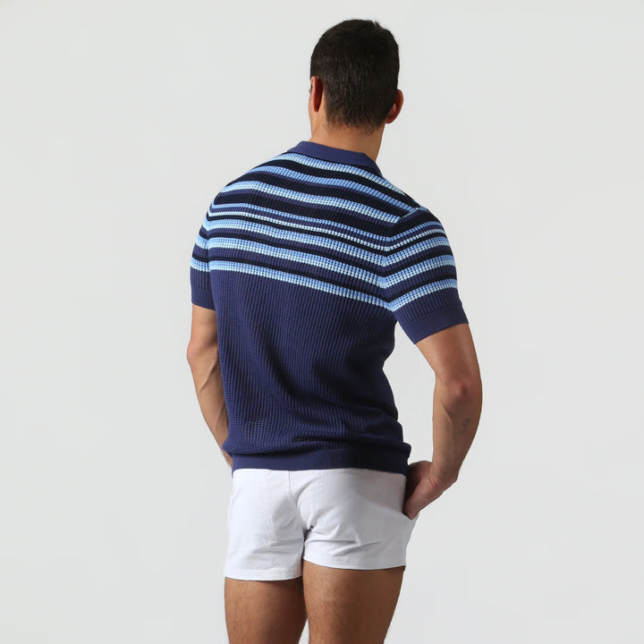 Sismano Knit Polo Royal Navy