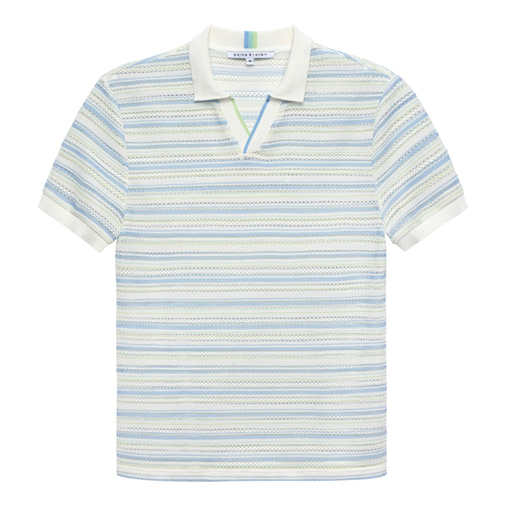Argento Knit Polo Ice Stripe