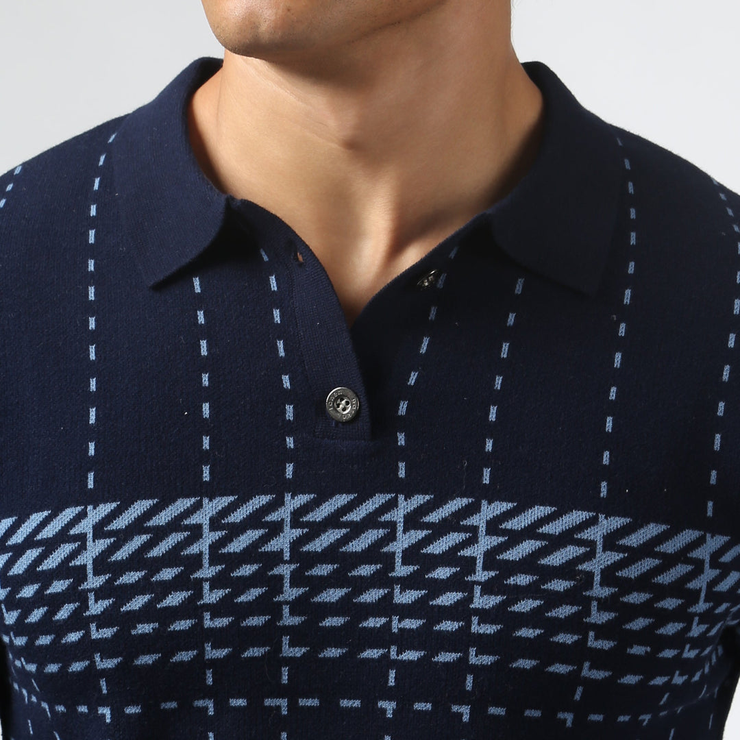 Harris Check Knit Polo