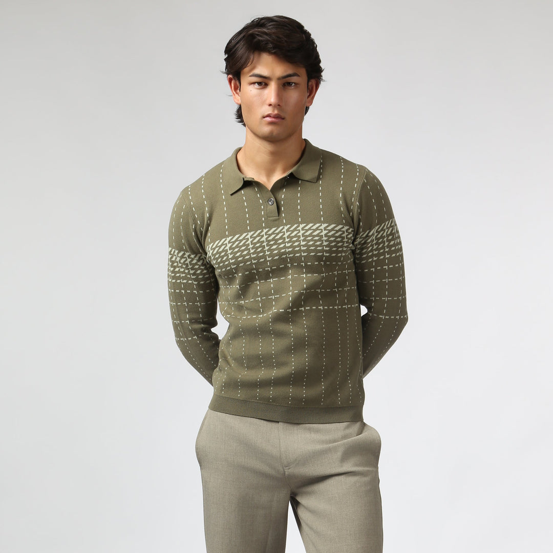 Harris Check Knit Polo