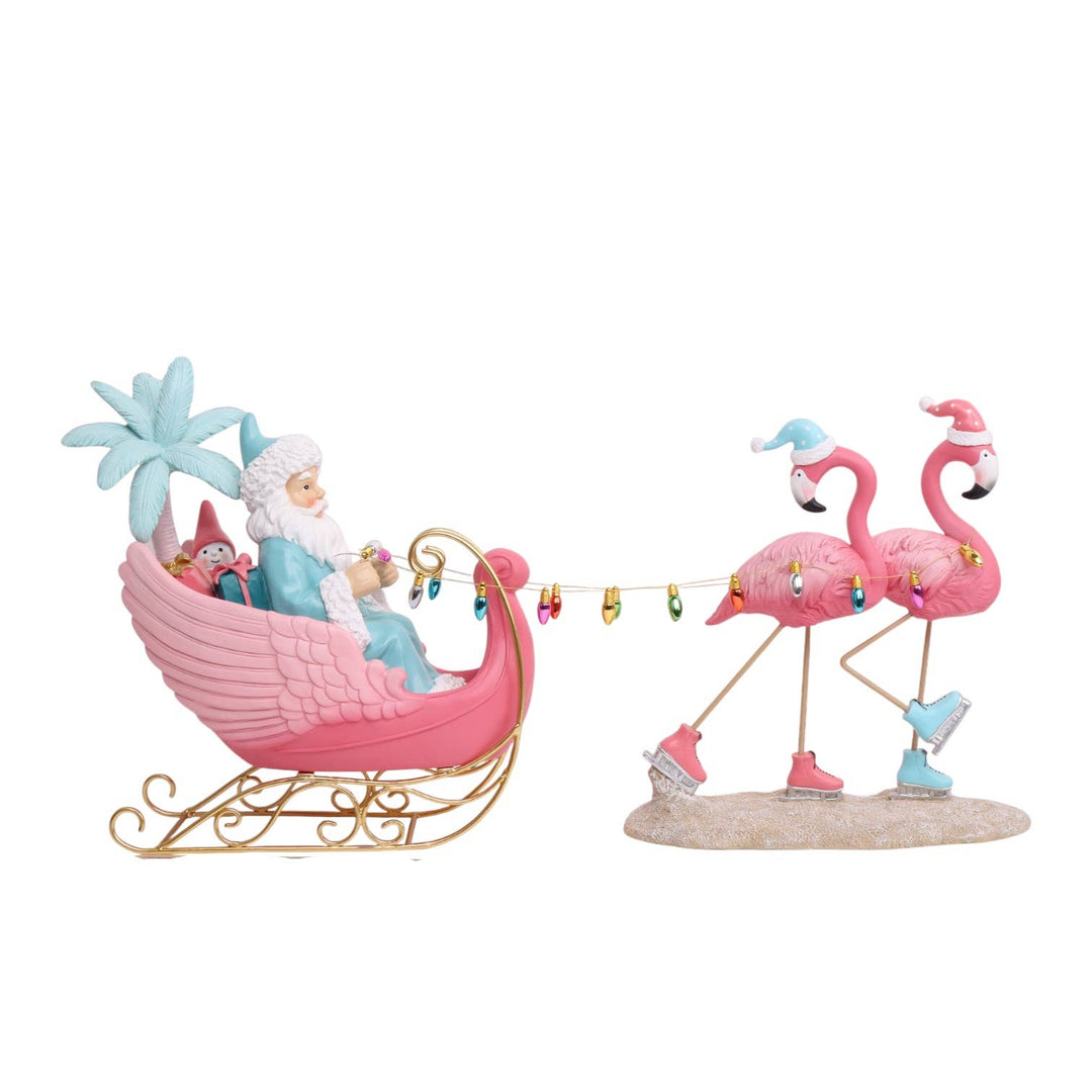 Santa Sleigh w/Flamingo