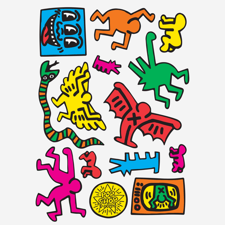 Pop Shop Tokyo Keith Haring Kiss-Cut Stickers, 15-Pack