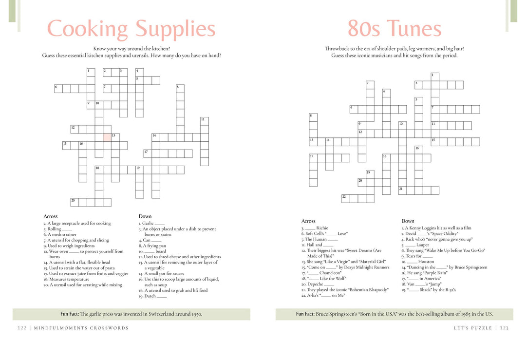 MindfulMoments Crosswords