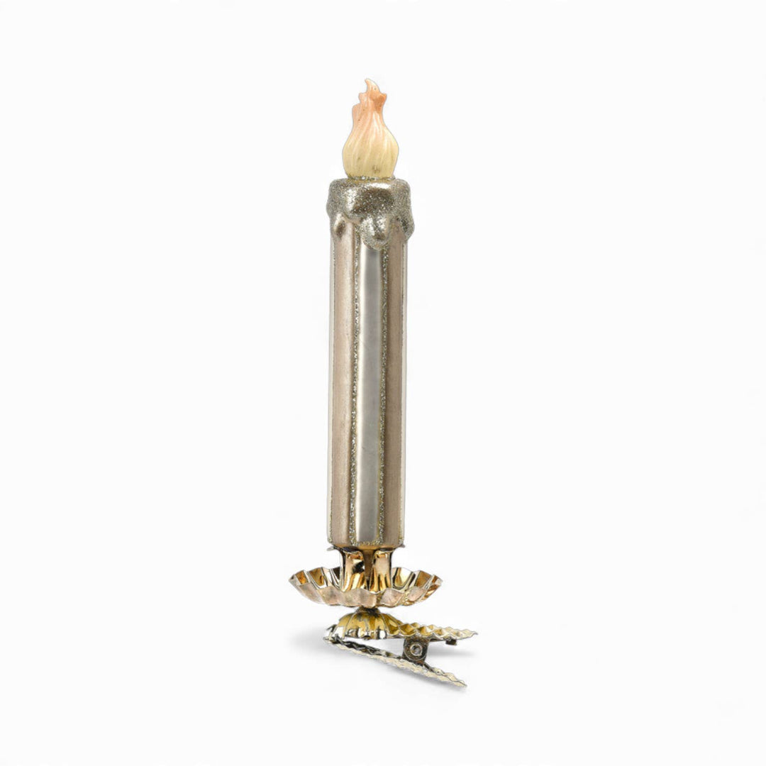 7in Gold / White Candlestick Clip
