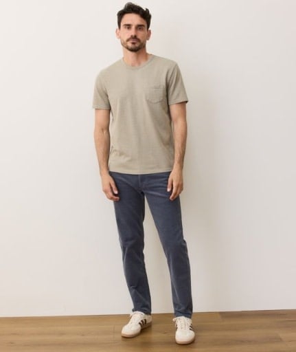 Relaxed Heavy Slub Pocket Tee Vintage Khaki