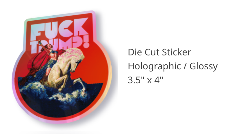 WARRIOR F TRUMP HOLOGRAPH sticker