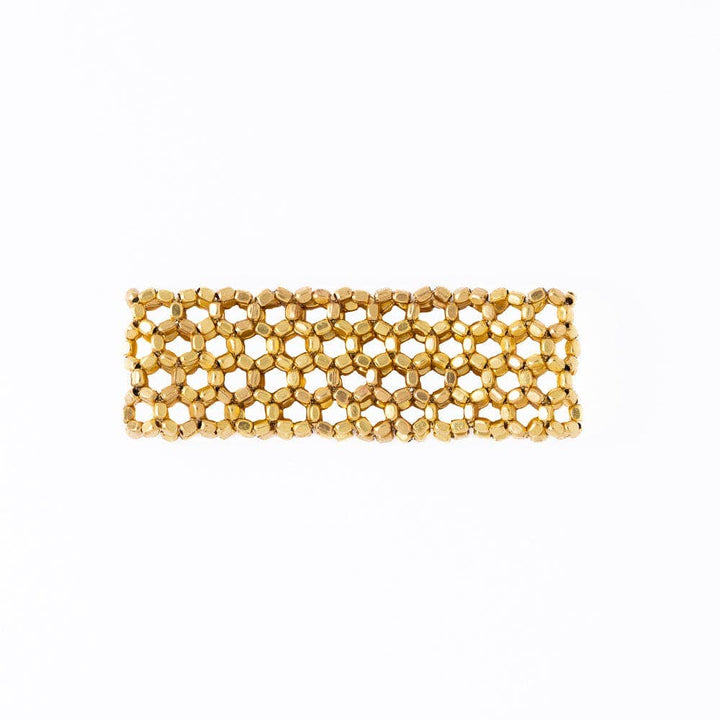 Winnie Small Bead Stretch Bracelet Brass