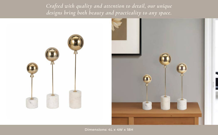 Metal Balloon Sculptures Set of 3