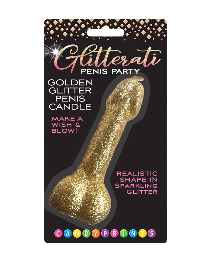Glitterati Gold Glitter Penis Candle