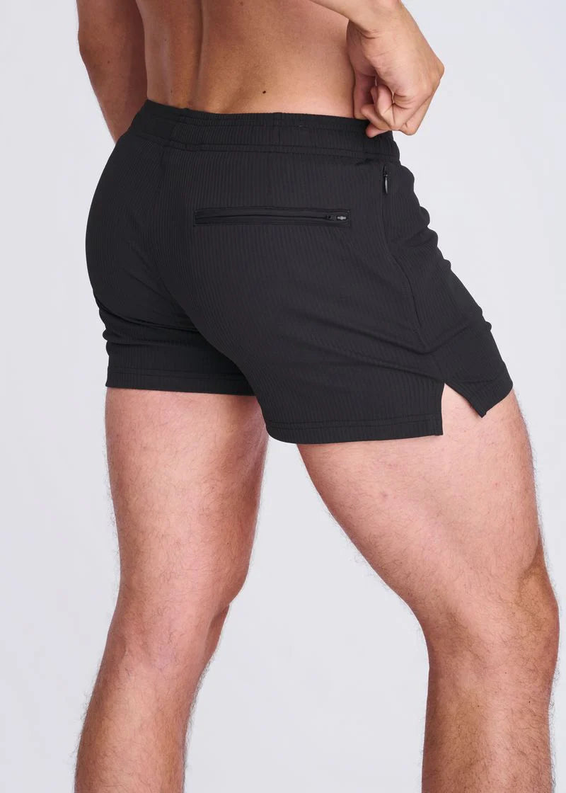 Black Seersucker Swim Shorts W/Mesh Lining PM-6023