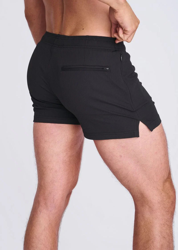 Black Seersucker Swim Shorts W/Mesh Lining PM-6023