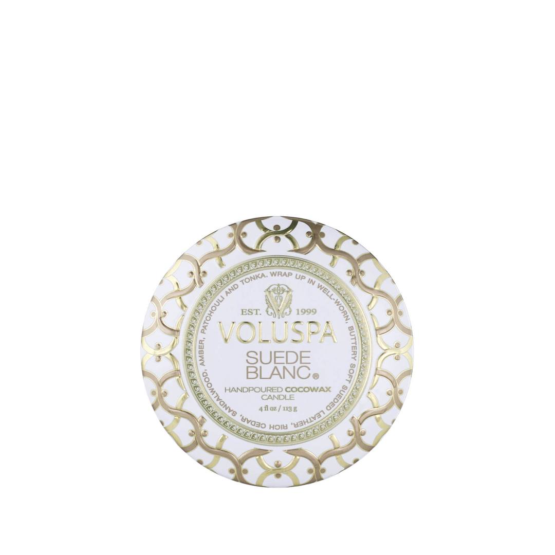 Suede Blanc Mini Tin