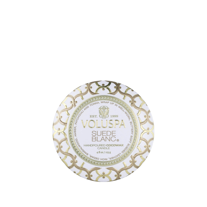 Suede Blanc Mini Tin