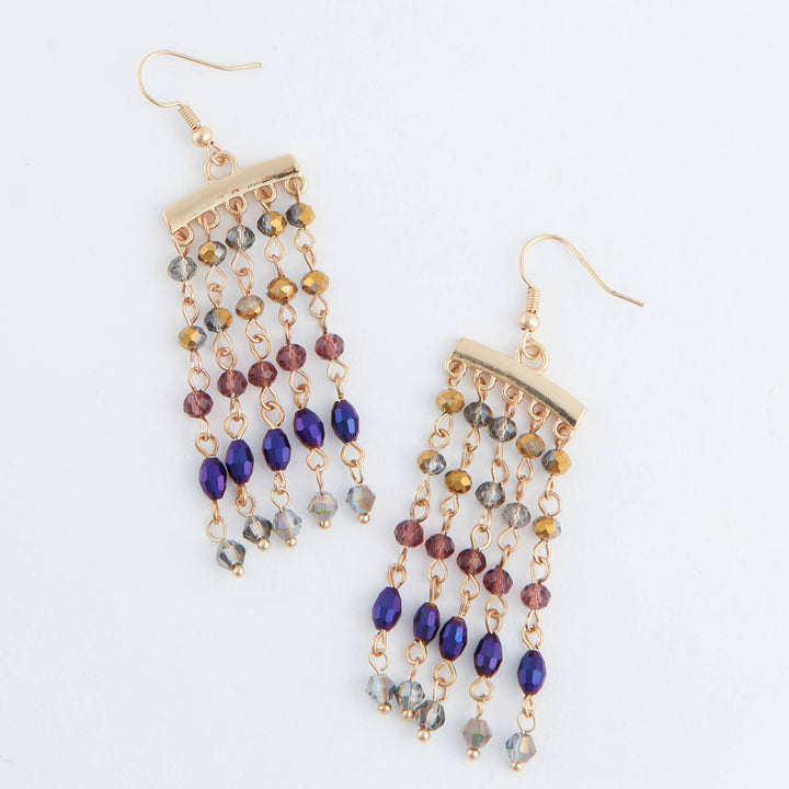 Kina Gold Beaded Drop Earrings