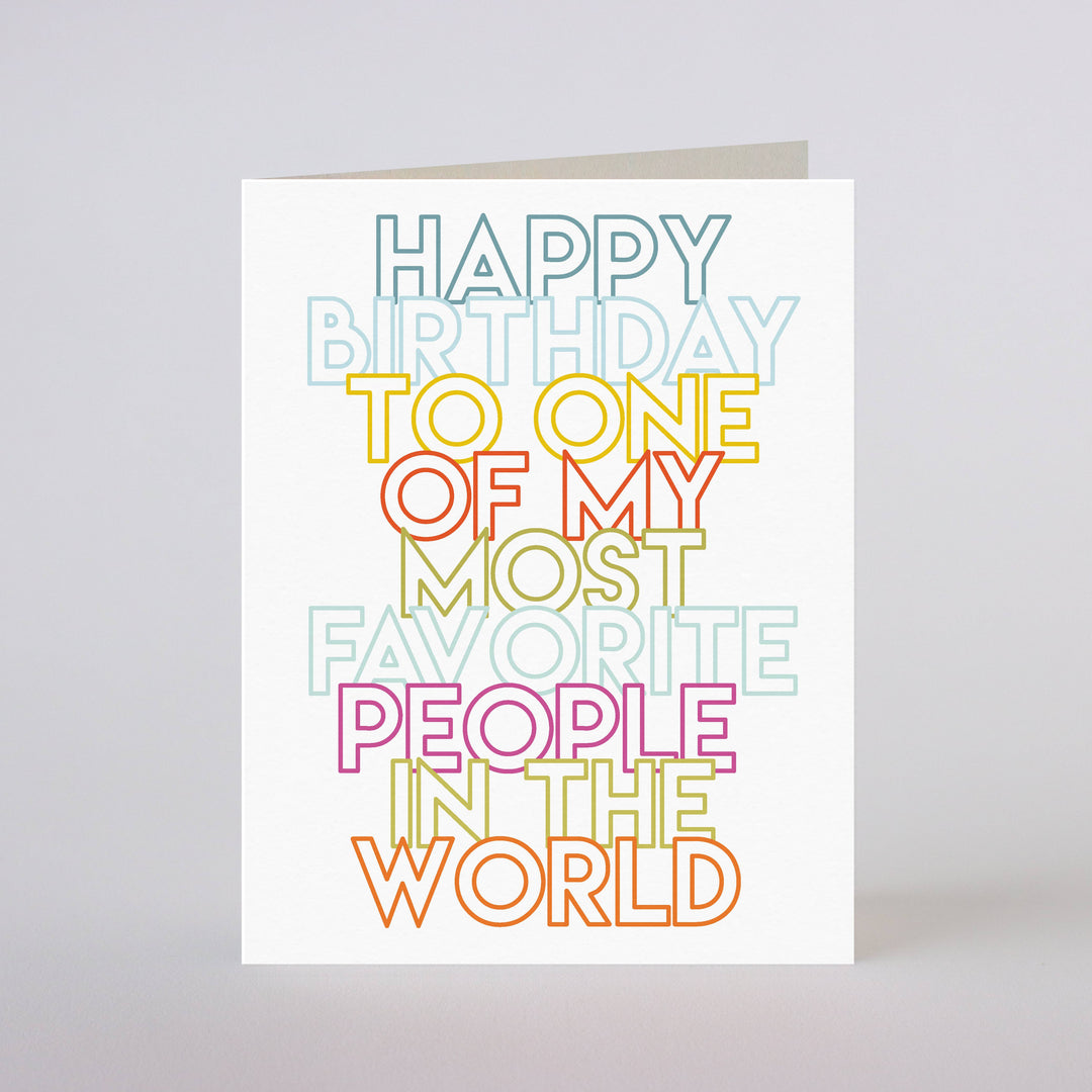 MOST FAVORITE - greeting card