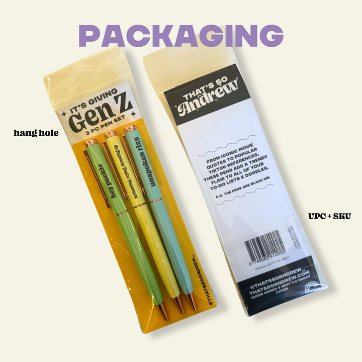 Bottom Vibes Pen Set