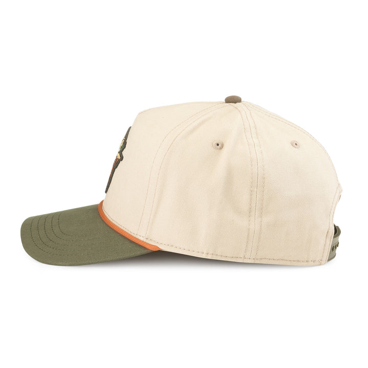 Smokey Trucker Hat Scottie - Lt Khaki/Army Green
