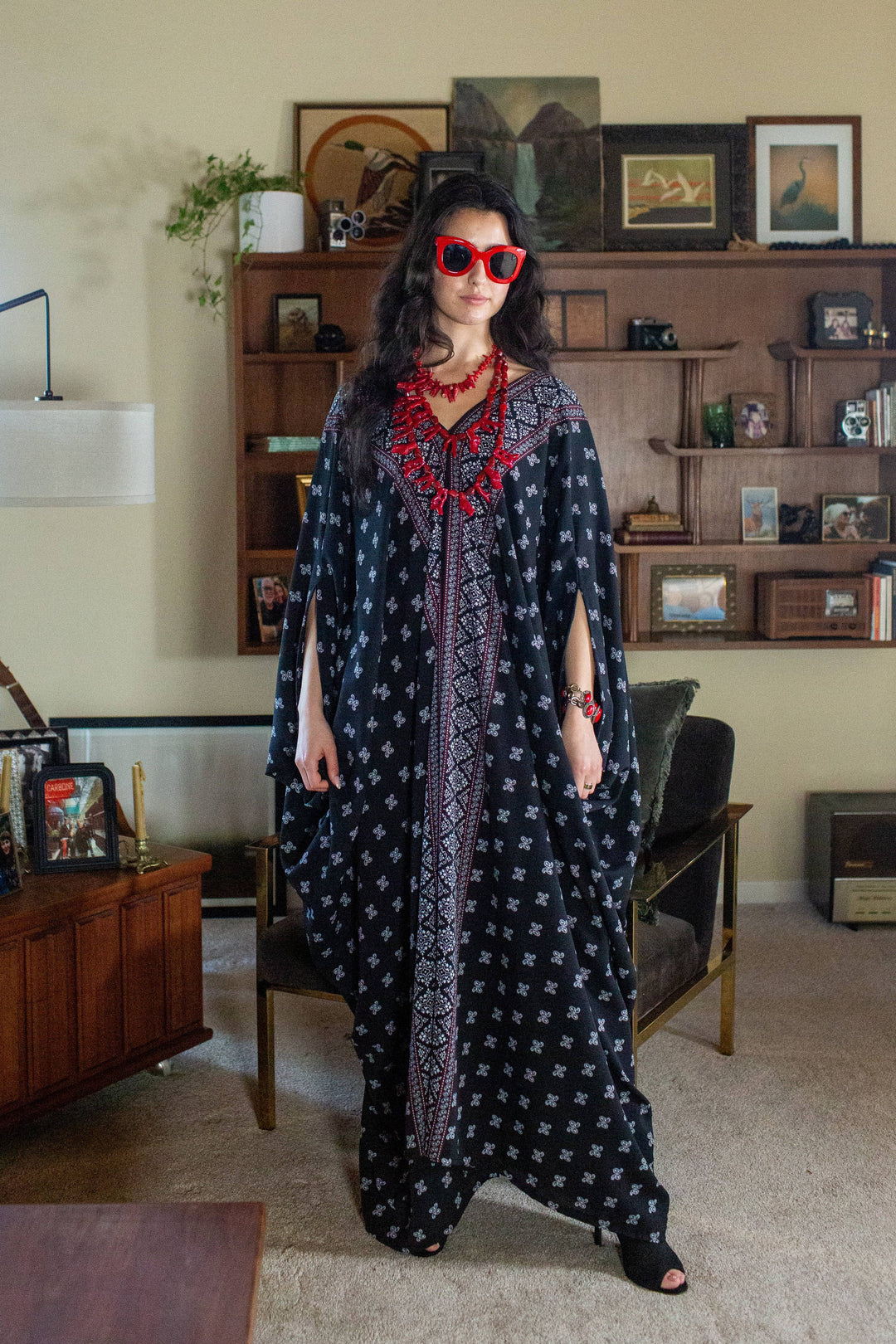 Pauline Paisley Border Caftan