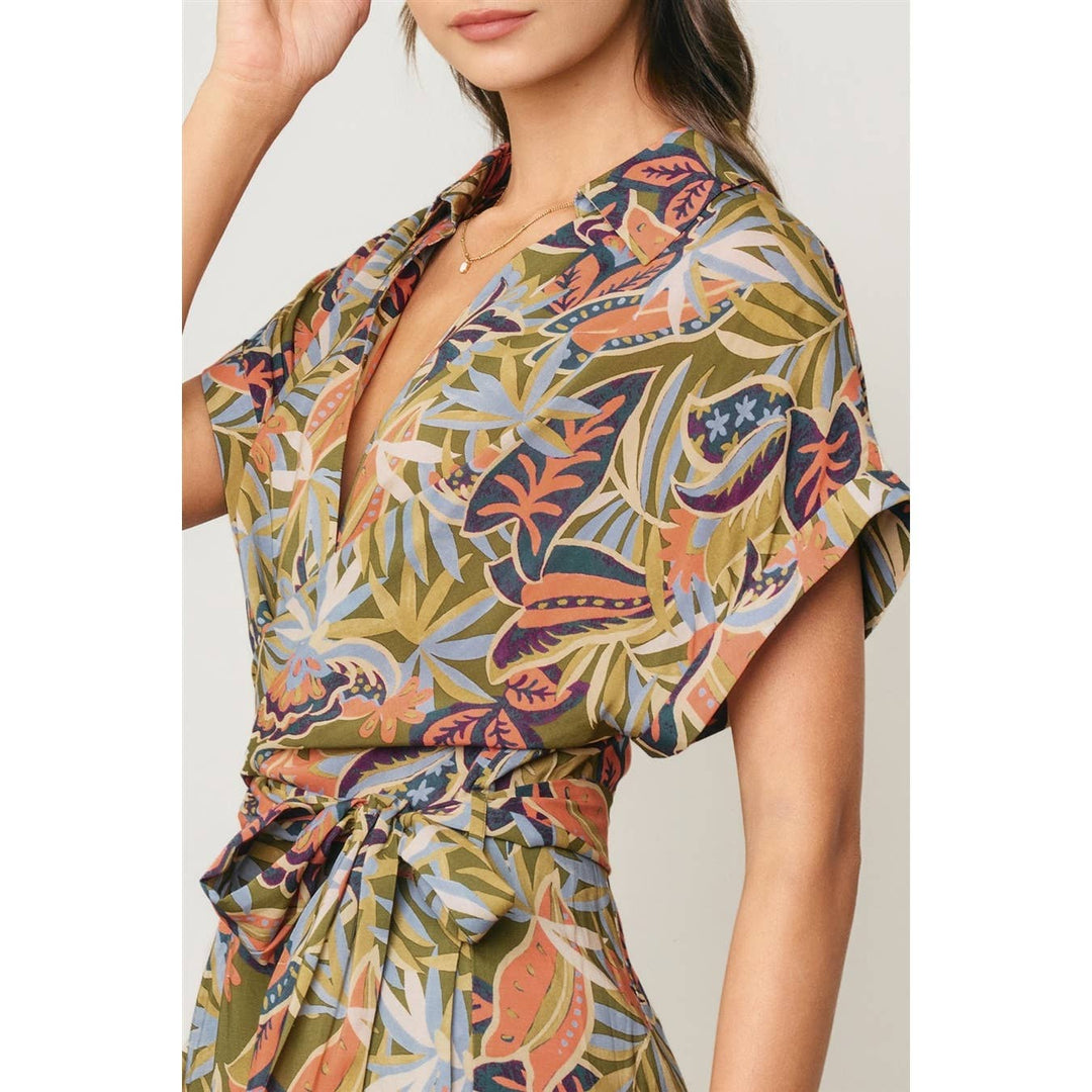 Island Solstice Surplice Waist Tie Romper