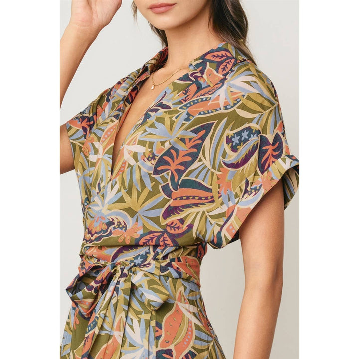Island Solstice Surplice Waist Tie Romper