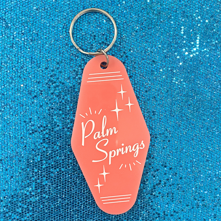Pink Palm Springs Keychain