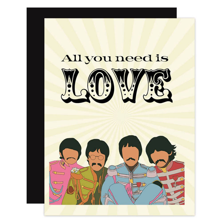 Fab 4 Love Pop Icon Greeting Card