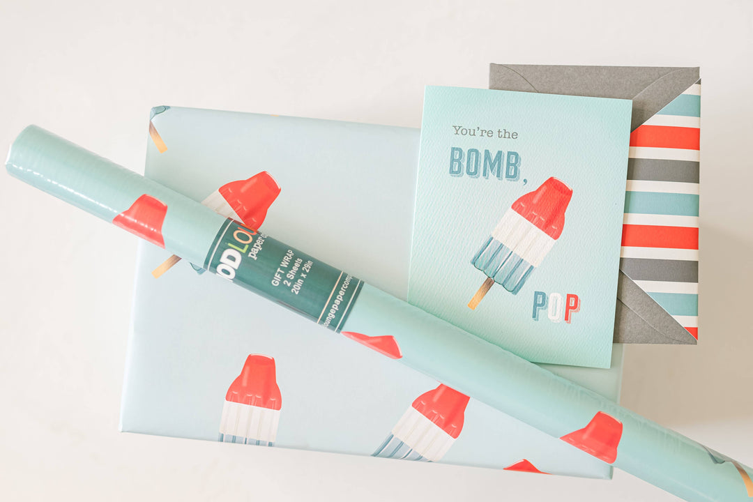 Bomb Pop Funny Vintage Fathers Day Greeting Card for Dad