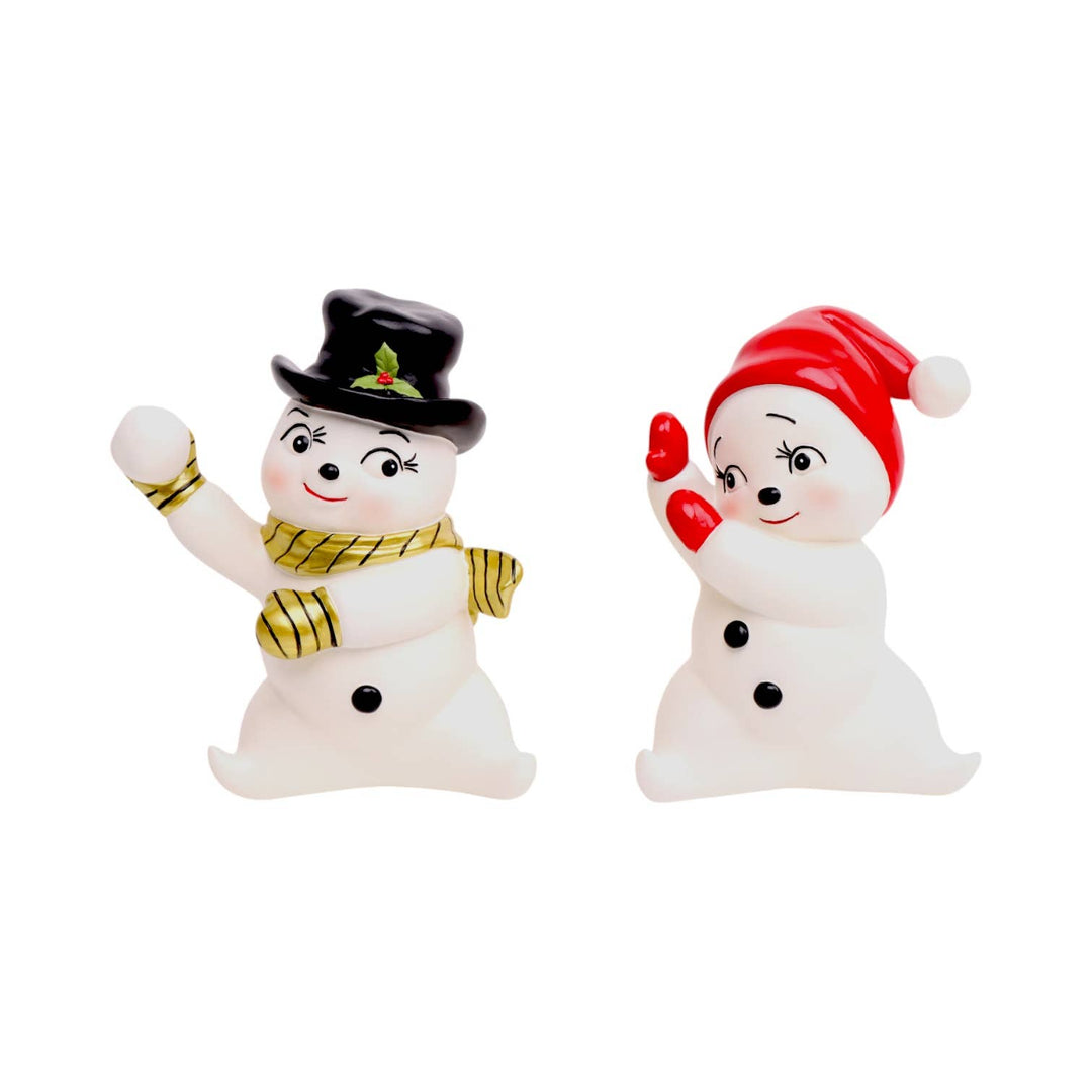 Set / 2 Retro Snow Kids