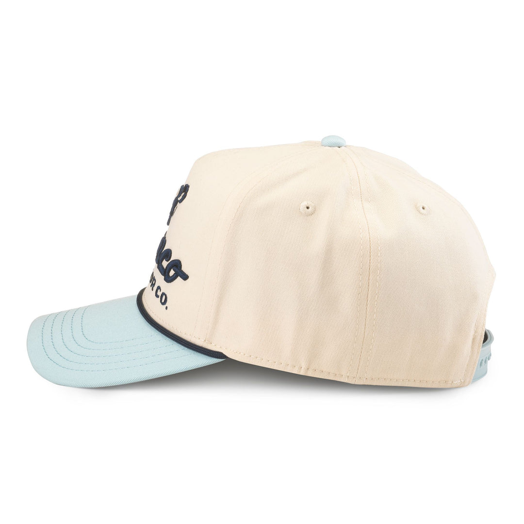 Bronco Trucker Hat Scottie - Ivory/Lt Blue