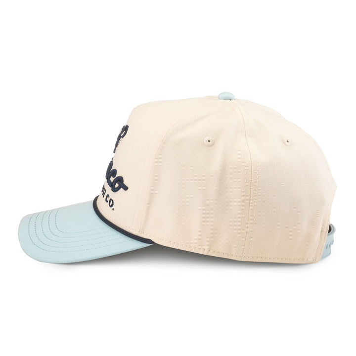 Bronco Trucker Hat Scottie - Ivory/Lt Blue