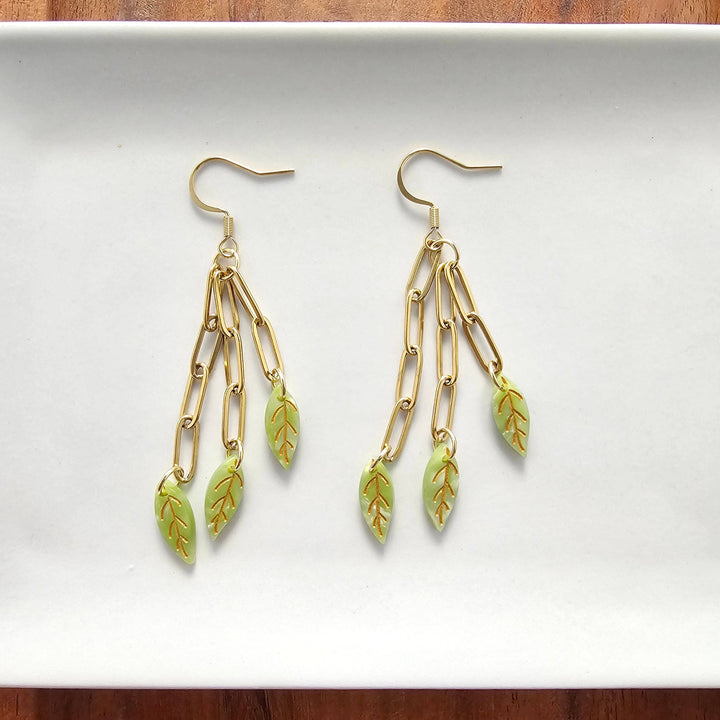 Ivy Earrings - Fern Green