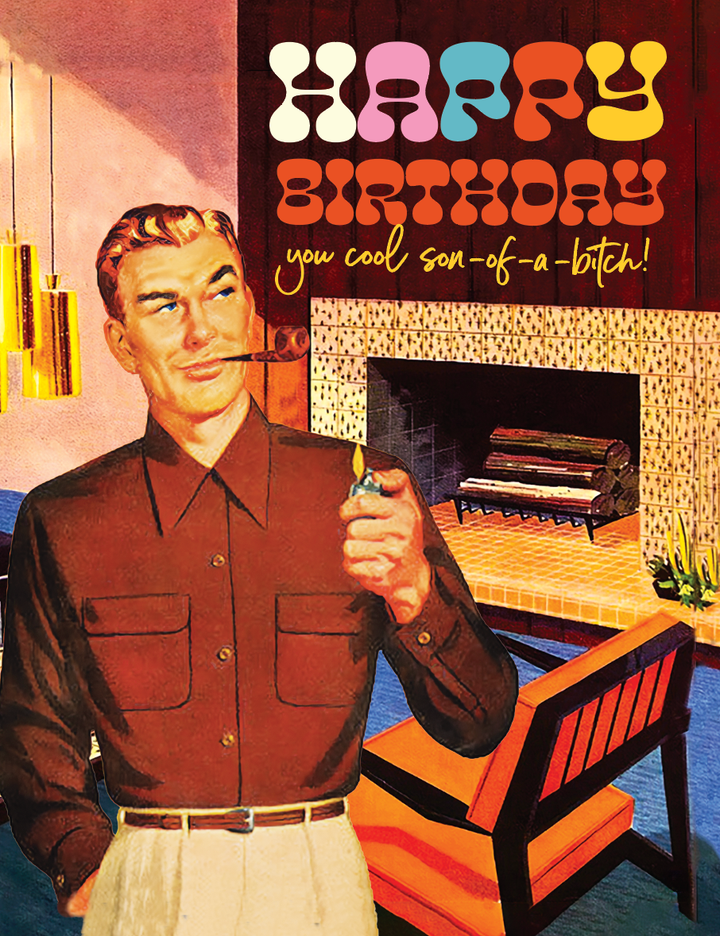 MIDCENTURY SOB BIRTHDAY card