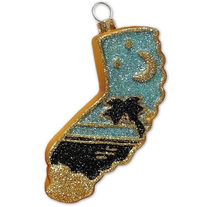 Retro CA State Glass Mold Ornament