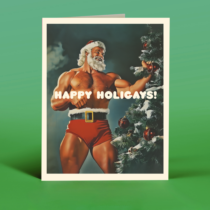 Holigays! Gay, Funny Christmas Card