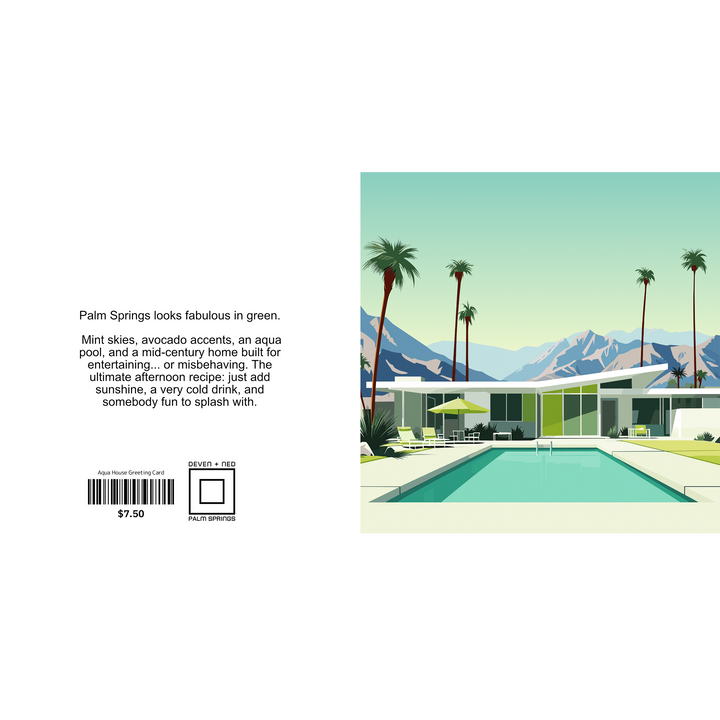 Aqua House Greeting Card