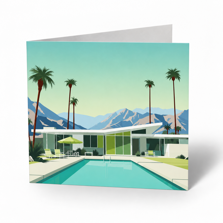 Aqua House Greeting Card