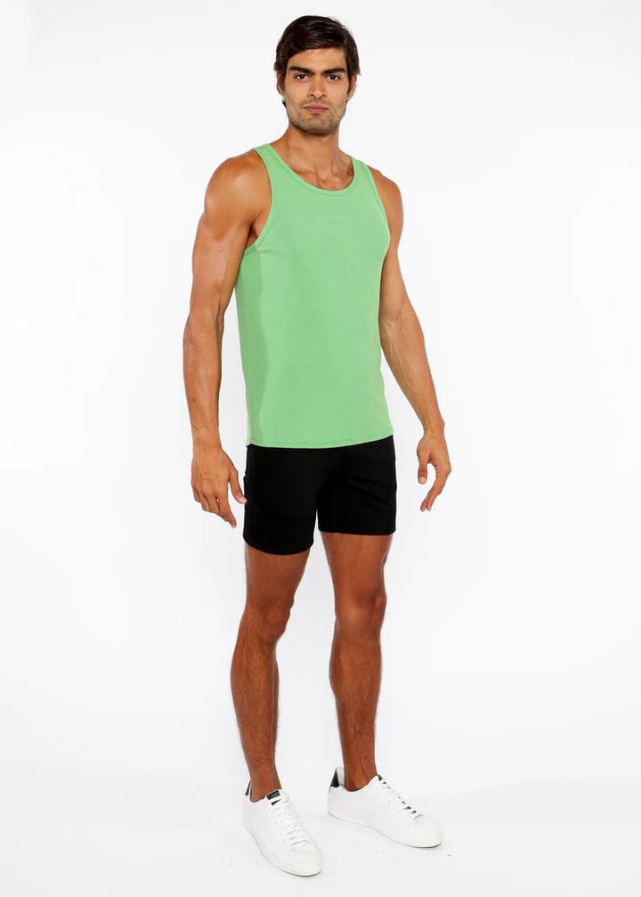 Pear Green Rib Stretch Modal Tank Sta-16004-02
